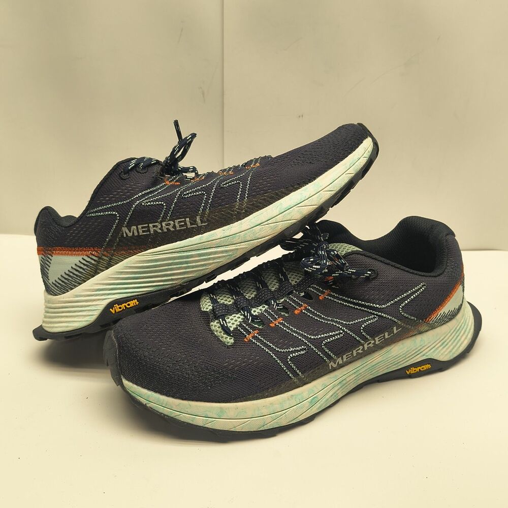 Merrell MOAB Flight Shoes Comfort Walking Sneakers Navy/Teal Women's Size 10